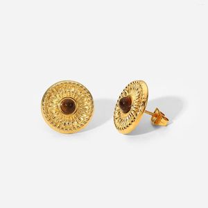 Hoopörhängen Stud för Ear Trendy Women's 2023 Luxury rostfritt stål smycken Korea mode tragus piercing tillbehör