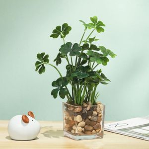 装飾的な花の彫像偽の小さな盆栽装飾品植物ポットフェイクポット屋内の家