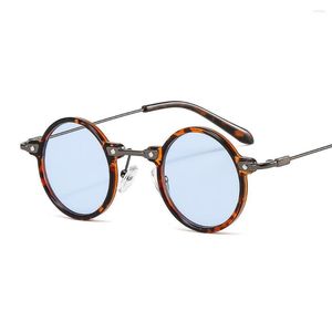 Sunglasses Fashion Ocean Color Small Round Sun Glasses For Men Women Retro Punk Clear Lens Eyewear Vintage Driving Shades