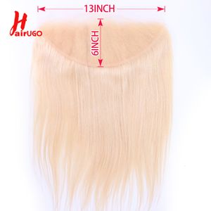 Волосные кусочки бразильская 13х6 кружевная фронтальная 613 Blonde Straight 13x4 с фронтом с ребенком 100 Human Remy Transparent Hairugo 230728