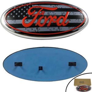 Shenwinfy Front Grille Tailgate Emblem för 04-14 F150 Ford Oval Badge för 11-14 Edge 11-16 Explorer 06-11 Ranger 07-14 Expedit329y