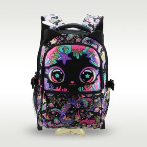 Schultaschen Australischer Original-Smiggle-Kinderverkaufsschulranzen weiblicher süßer hochwertiger Rucksack schwarze Katze 16 Zoll 230729