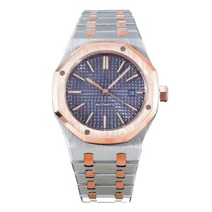 Mens Automatic Mechanical Movement Watches 41mm full rostfritt stål lysande vattentät varumärke Klocka Par Style Classic armbandsur för människan