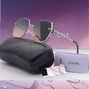 Sunglasses 52% Off Wholesale of Xiaoxiang Korean Version Internet Celebrity Trend Ocean Film Frameless Cut Edge Glasses Large Frame Thin Face Sunglasses Trendy Girl