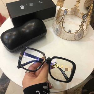 50% OFF Wholesale of sunglasses New Xiaoxiang Hollow Letter Anti Blue Light Glasses CH5268 Li Nian Same Style Plain Face Artifact Black Frame Flat Mirror