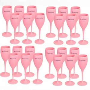NUOVO Acrilico Veuve Pink Orange Champagne Flutes Tazze per bicchieri da vino per feste all'ingrosso FY5883 JY18
