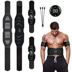 Bärbar smal utrustning midja bukmuskelstimulator EMS Body ABS Slimming Belt Vibration Fitness Belts Viktförlust Arm Leg Workout Hastighet 230728