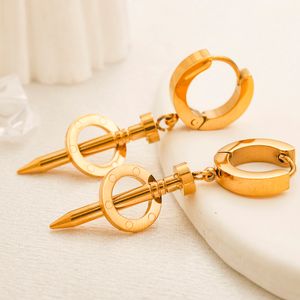 Zestawy biżuterii projektanta mody dla kobiet Wysokiej jakości luksusowa marka ze stali nierdzewnej 18K Gold Silver Ear Stud Wisiant Naszyjnik