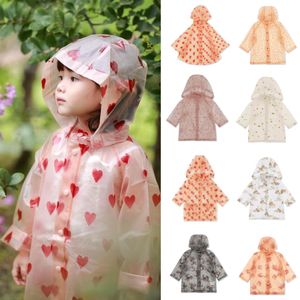 Jackets KS Children's Cartoon Raincoat Lemon Cherry Pattern Cute Boy Girl Brand Rain Coats Waterproof 230728