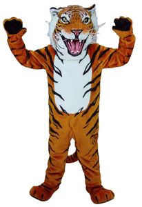 Halloween wysokiej jakości Bengal Tiger Mascot Costume Cartoon Fancy Dress Szybka wysyłka rozmiar dla dorosłych