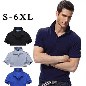 Herr tees polos lapel kort ärm casual kläder andas bekväm t-shirt storhäst logotyp S-6xl