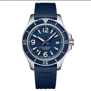 Fully Automatic Mechanical Waterproof Men's Watch 42mm Rubber Strap Blue Black Business Fashion Super Ocean Watch216E