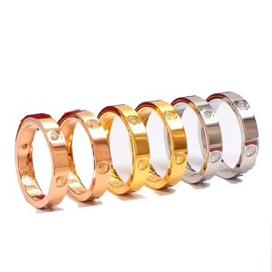 Anelli di design Designer Ring Heart Ring Gold Rings Gold Fashion Classic Luxury Brand Titanium Steel 18K Gold Coppia Silver Rings Gioielli Dimentica 5-11