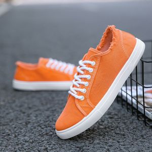 Dress Shoes Frayed Canvas Sneakers For Men Low Top Trainers Mens Orange Vulcanized Shoes Tenis Sneakers Anti-odor Men's Plimsoll Loafers 230728