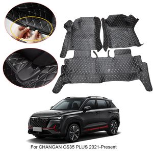 Tapete de carro 3D Full Surround para CHANGAN CS35 Plus 2021-2025 Forro protetor Almofadas de pé tapete couro PU acessório à prova d'água