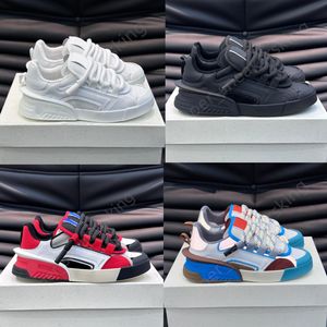 Designer skarvade sneakers kvinnor män tränare modesportskor kalvskinn sneaker storlek 35-46 med låda