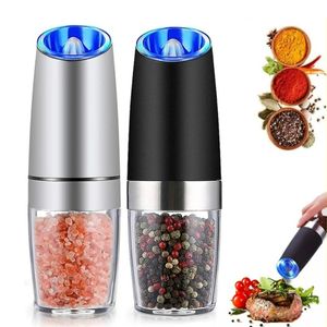 Mills Pepper Mill Electric Herb kaffekvarn Automatisk tyngdkraft induktion Salt Shaker Grinders Machine Kök Kryddverktyg 230728