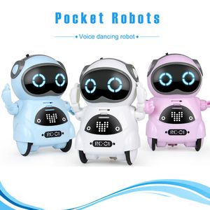 Diğer Oyuncaklar Pocket Robot Mini Hediye Konuşan Etkileşimli Diyalog Ses Tanıma Kayıt Şarkı Söyleyen Dans Dans An88 230728