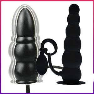 Anal Toys Expanderbara uppblåsbara analplugg Kvinnliga sexleksaker gratis justerbara vuxna produkter vagina stor rumpa gay man fitta mjuk masturbator 230728