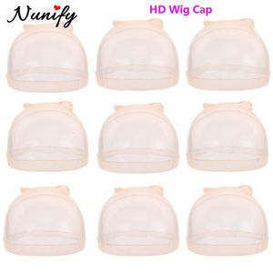 Perkkappar HD Wig Caps Ultra Thin Stocking Wholesale HD Mesh Lace Hairnet 12/6packs HD Sheer Wig Cap Stocking Wig Hat Wig Accessories Tools 230729