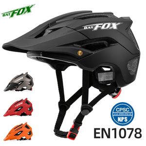 Cykelhjälmar Batfox Hjälm Cycling MTB Cykelhjälm IntegrallyMolded Mountain Bike For Men Women Casco Bicicleta MTB Helmets 230728