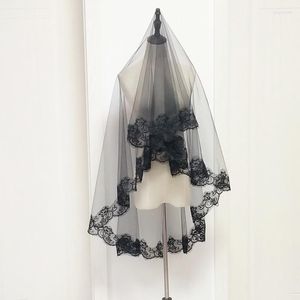 Свадебные завесы Дингаода невесты Черный головной убор Хэллоуин COS PO моделирование