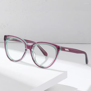 Okulary przeciwsłoneczne Cohk Cat Eye Anti Blue Light okulary Women Designer przezroczystą soczewkę przezroczystą komputerową optyczną ramę okularów