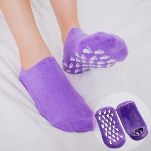 Disposable Gloves 1 Pair Reusable SPA Gel Socks Moisturizing Whitening Exfoliating Velvet Smooth Beauty Foot Care Silicone Feet
