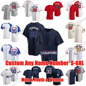 Custom S-6XL Dylan Lee Baseball Jersey Lucas Luetge Nick Anderson Jesse Chavez Bryce Elder Max Fried Joe Jimenez A.J. Minter Charlie Morton Spencer Strider Tonkin