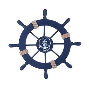 Decorative Objects Figurines Mediterranean Ship Rudder Decoration Nautical Boat Wheel Helm Wooden Craft Home Accessories 230728
