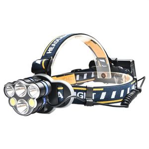 6 LED T6 COB Headlamp USB Rechargeable 18650 Battery Headlight Head Torch with Charger Gift car Waterproof Super Bright for Fishin296K