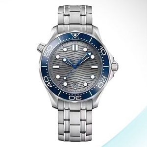 watch men Omeg luxury Automatic Mechanical Watches Sapphire 41mm Fashion Business Wristwatches Montre With box movement blue rubber band blue dial watch with box