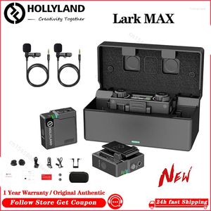 Microfoni Hollyland Lark MAX Sistema di microfono con risvolto wireless con custodia di ricarica per interviste Vloging Live Streaming Lavalier Mic