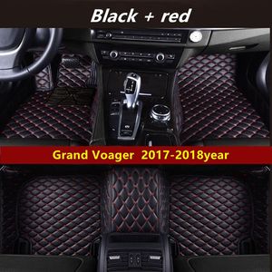 AAA odpowiednia dla Chryslera Grand Voager 2017-2018Year niestandardowy, nietoksyczny mata podłogowy CAR222W