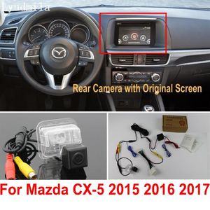 Камера автомобильного заднего вида подключить оригинальный экран для Mazda CX5 CX-5 CX 5 2015 2016 2017 обратный резервный резервный разъем RCA Adapter240O