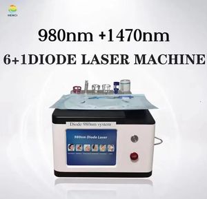 980nm Diode Laser 6 in 1 for Skin Fungal Nail Removal Laser Vascular Veins Removal Physiotherapy Machine