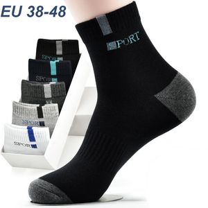 Mens Socks 5 Pairs High Quality Bamboo Fiber Breathable Deodorant Business Men Tube Socks For Autumn And Spring Summer Plus Size EUR 3847 230729