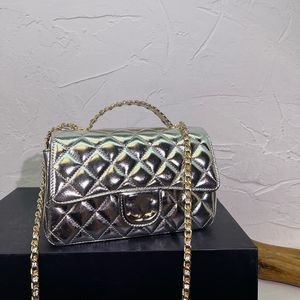 23SS Designerka damska torba na ramiona skórzana klapka Diamentowy sprzęt metalowy klamra pleciona górna rączka Cristian Totebagsmatelasse łańcuch crossbody Sacoche 20x13cm