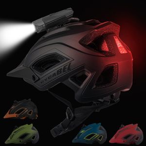 Cycling Helmets CYCABEL Men MTB Bicycle Helmet Bike Safely Cap Ultralightweight Mountain Road Sports Riding with LED Light 230728