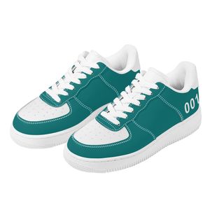 DIY Sapatos Mens Running Shoes Um para Homens Mulheres Plataforma Casual Sneaker Clássico Branco Verde 001 Logo Trainers Esportes Ao Ar Livre 36-48