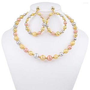 Necklace Earrings Set Dubai Earring Jewelry Gold Colour Plated Party Anniversary Wedding Banquet Fashion Classic Style