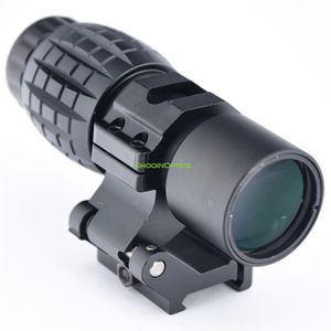 Taktyczne 3x Scope lunety Optics Rifle Szybkie uwalnianie 20 mm Picatinny Weaver Mount Base Red Dot Sight Polowanie strzelanie AirSo233e