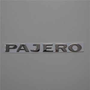 2 PCS SET ABS 3D Silver Pajero Car Emblem Badge Body Side Logo Decal Bakre klistermärke Tillbehör Dekoration3117