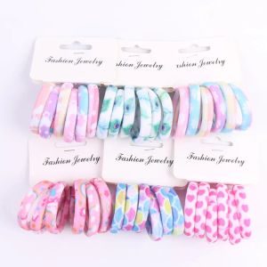 Children Rubber Band Ponytail Holder High Elastic Nylon Band Towel Ring print Ties Rope Hairbands Kids Accessories ZZ