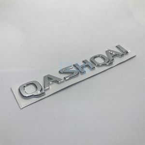 3D文字エンブレムバッジカーテールゲートステッカー日産QashqaiロゴクロムシルバーリアネームプレートDECA235E