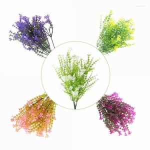 Flores decorativas ao ar livre artificial falso resistente a uv sem desbotamento buxo falso arbustos de plástico plantas para jardim pátio varanda decoração de janela