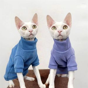 猫のコスチュームタートルネックセータースフィンクスベルベットデボンレックス厚い底部の子猫服の衣装