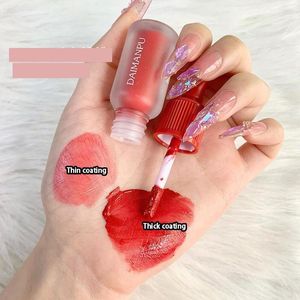 Lip Gloss 6 Colors Ink Velvet Matte Dyeing Moisturizer Non-Stick Lasting Long Waterproof Korean Tint Cup Lipstick Cosmetics U0Y3