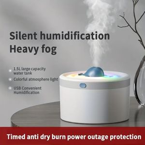 1pc Desktop Humidifier, USB Portable Charging Humidifier, Creative Blue Whale Desktop Humidifier, With Colorful Atmosphere Lights, Creative Gifts