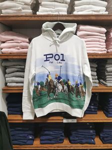 Herr hoodie pullover med full mönster Polos fleece tröja tryckdesigner långa ärms hoodies träningsspår